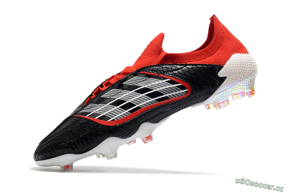 Men's Adidas Predator Archive Limited Edition FG Firm Ground Low-Tops Football Boots - Black/White/Red 5