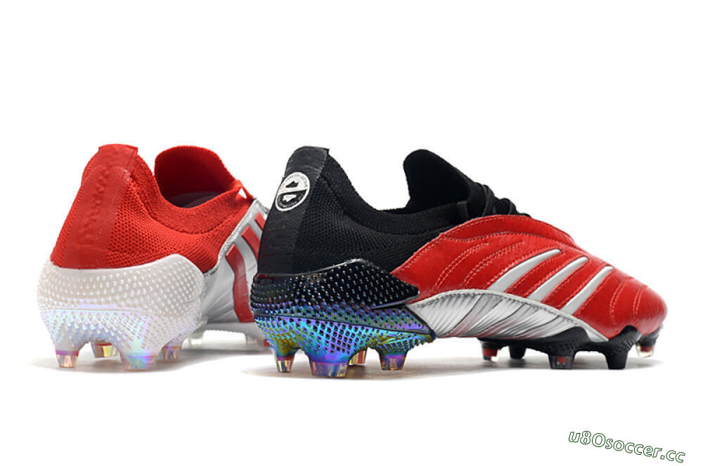Men's Adidas Predator Archive Limited Edition FG Firm Ground Low-Tops Football Boots - Black/White/Red 7