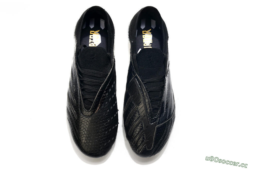 Men's Adidas Predator Archive Limited Edition FG Firm Ground Low-Tops Football Boots - Black/Gold 6