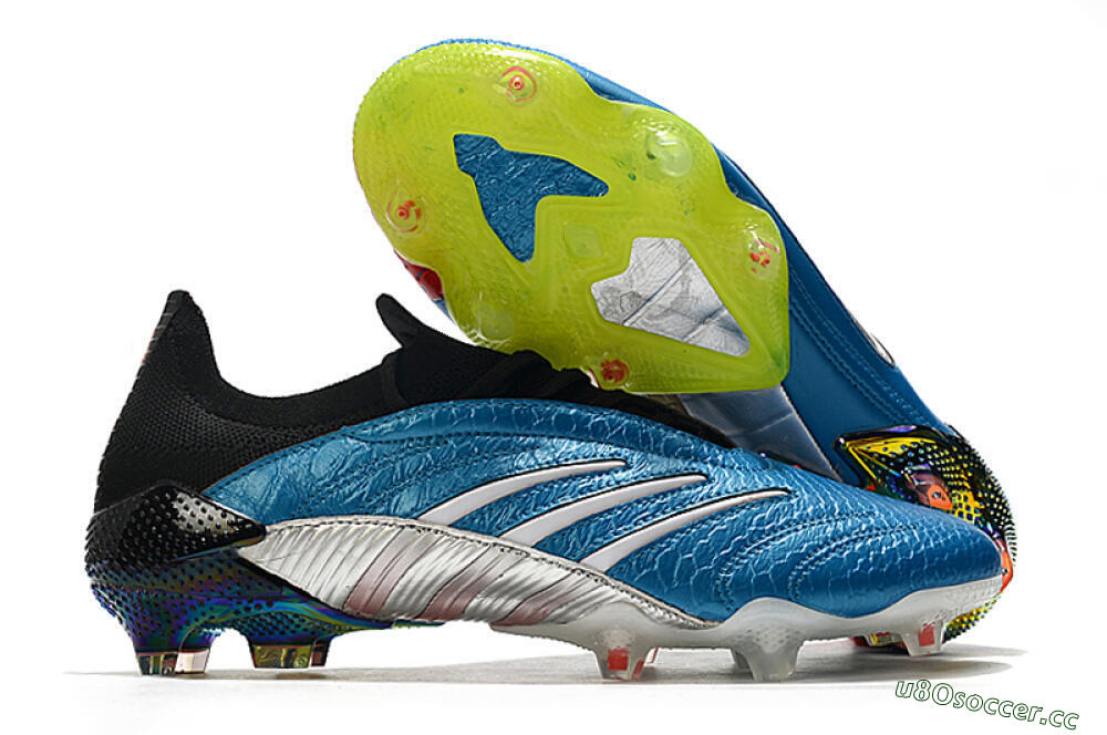 Men's Adidas Predator Archive Limited Edition FG Firm Ground Low-Tops Football Boots - Blue/Silver/Red/Yellow 2