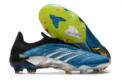 Men's Adidas Predator Archive Limited Edition FG Firm Ground Low-Tops Football Boots - Blue/Silver/Red/Yellow