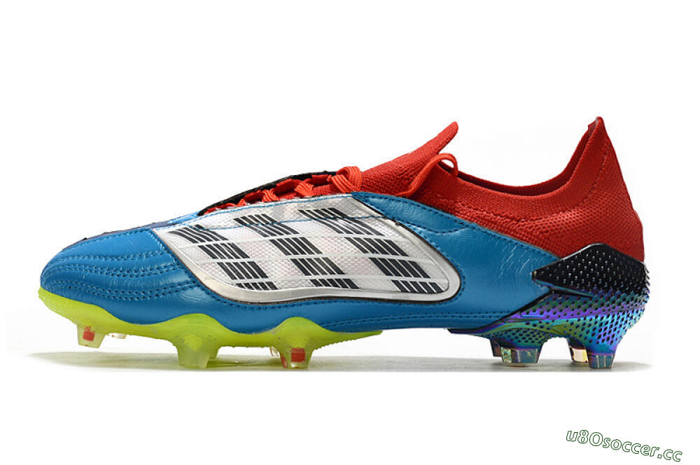 Men's Adidas Predator Archive Limited Edition FG Firm Ground Low-Tops Football Boots - Blue/Silver/Red/Yellow 0