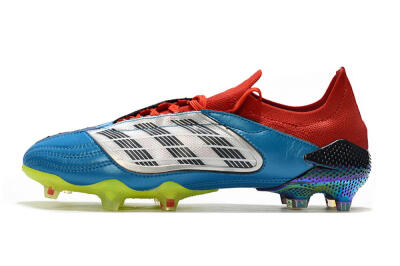 Men's Adidas Predator Archive Limited Edition FG Firm Ground Low-Tops Football Boots - Blue/Silver/Red/Yellow