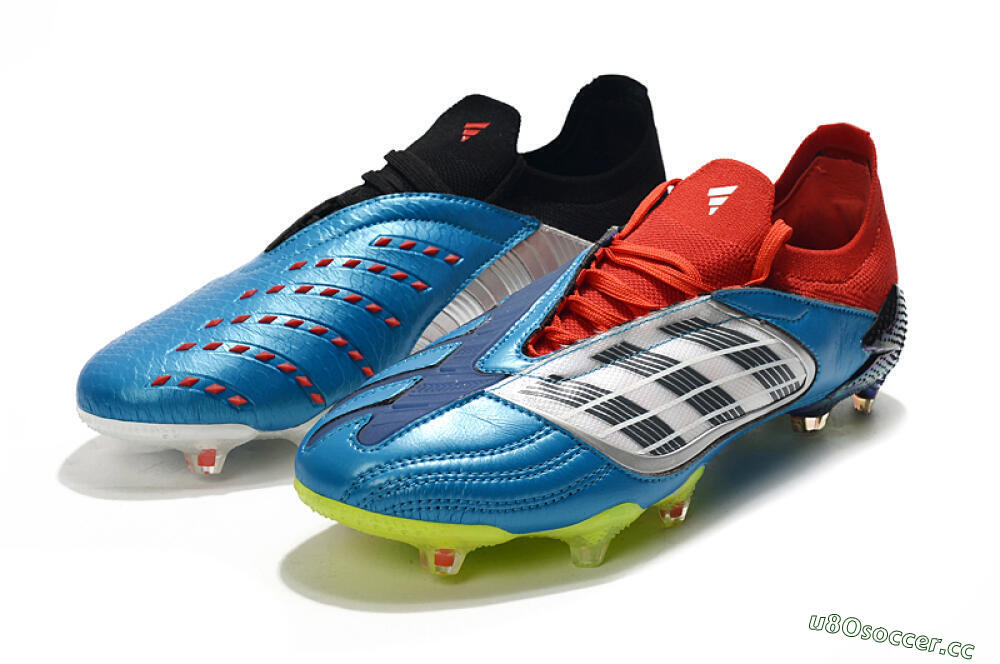 Men's Adidas Predator Archive Limited Edition FG Firm Ground Low-Tops Football Boots - Blue/Silver/Red/Yellow 4