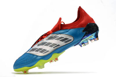 Men's Adidas Predator Archive Limited Edition FG Firm Ground Low-Tops Football Boots - Blue/Silver/Red/Yellow