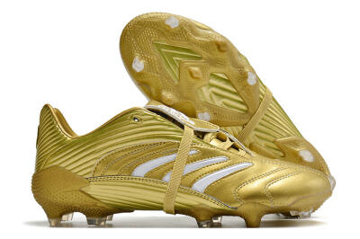 Men's Adidas Predator Absolute 20 FG Firm Ground Low-Tops Football Boots - Gold/White