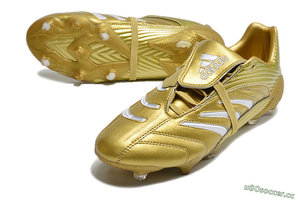 Men's Adidas Predator Absolute 20 FG Firm Ground Low-Tops Football Boots - Gold/White 3