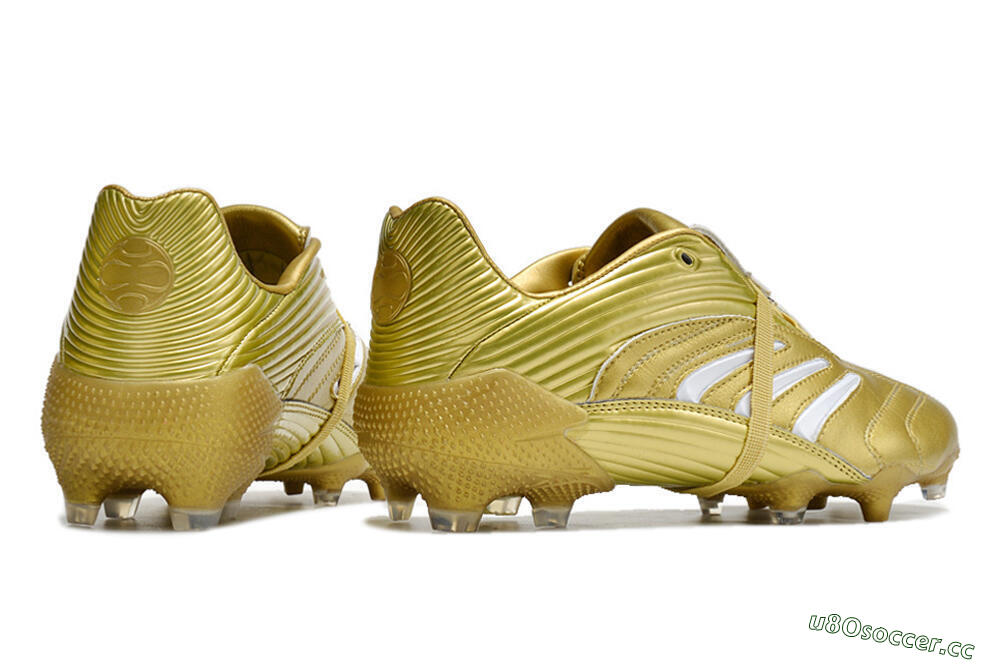Men's Adidas Predator Absolute 20 FG Firm Ground Low-Tops Football Boots - Gold/White 6