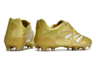 Men's Adidas Predator Absolute 20 FG Firm Ground Low-Tops Football Boots - Gold/White