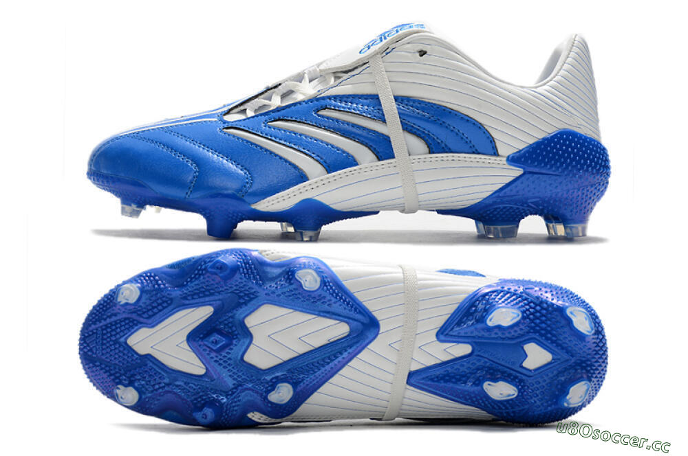 Men's Adidas Predator Absolute 20 FG Firm Ground Low-Tops Football Boots - Blue/White 1