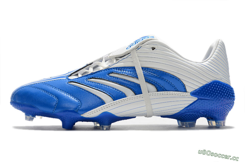 Men's Adidas Predator Absolute 20 FG Firm Ground Low-Tops Football Boots - Blue/White 0