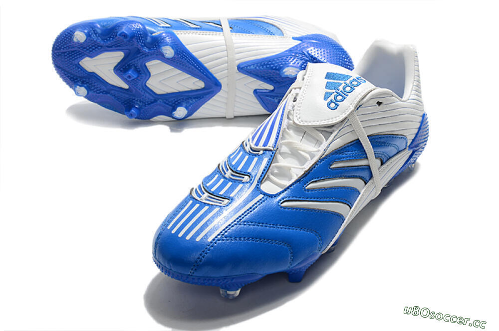 Men's Adidas Predator Absolute 20 FG Firm Ground Low-Tops Football Boots - Blue/White 3