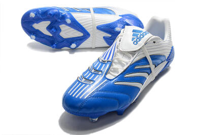 Men's Adidas Predator Absolute 20 FG Firm Ground Low-Tops Football Boots - Blue/White