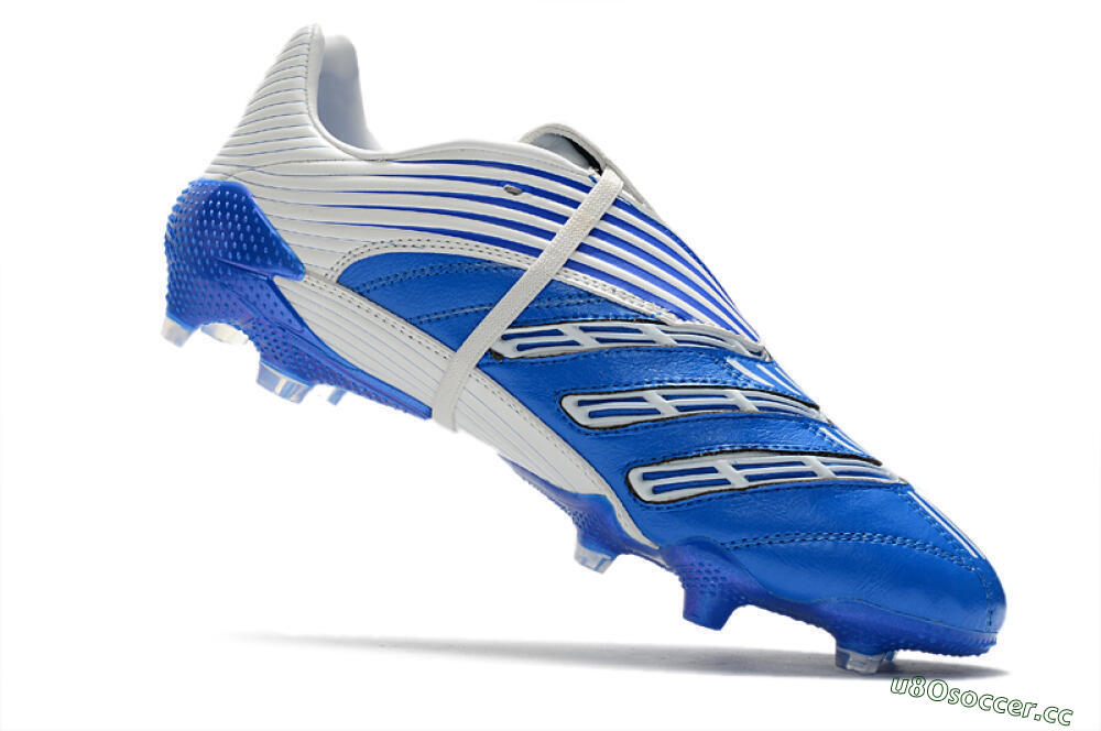 Men's Adidas Predator Absolute 20 FG Firm Ground Low-Tops Football Boots - Blue/White 4