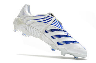 Men's Adidas Predator Absolute 20 FG Firm Ground Low-Tops Football Boots - White/Blue