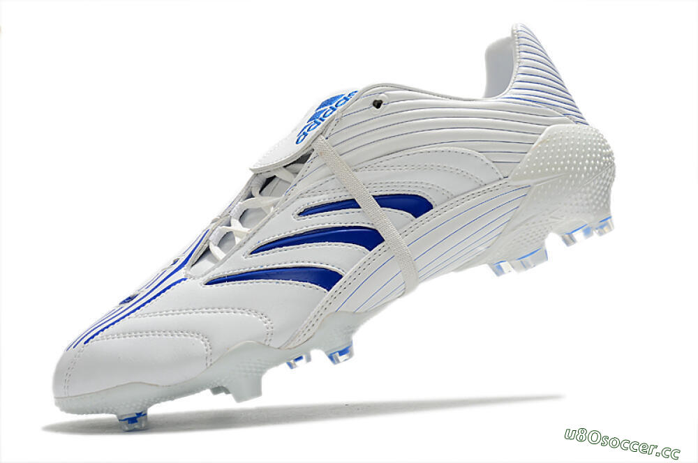 Men's Adidas Predator Absolute 20 FG Firm Ground Low-Tops Football Boots - White/Blue 5