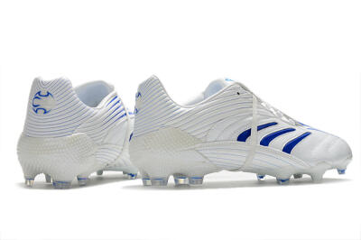 Men's Adidas Predator Absolute 20 FG Firm Ground Low-Tops Football Boots - White/Blue