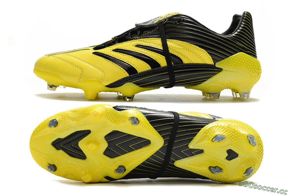 Men's Adidas Predator Absolute 20 FG Firm Ground Low-Tops Football Boots - Yellow/Black 1
