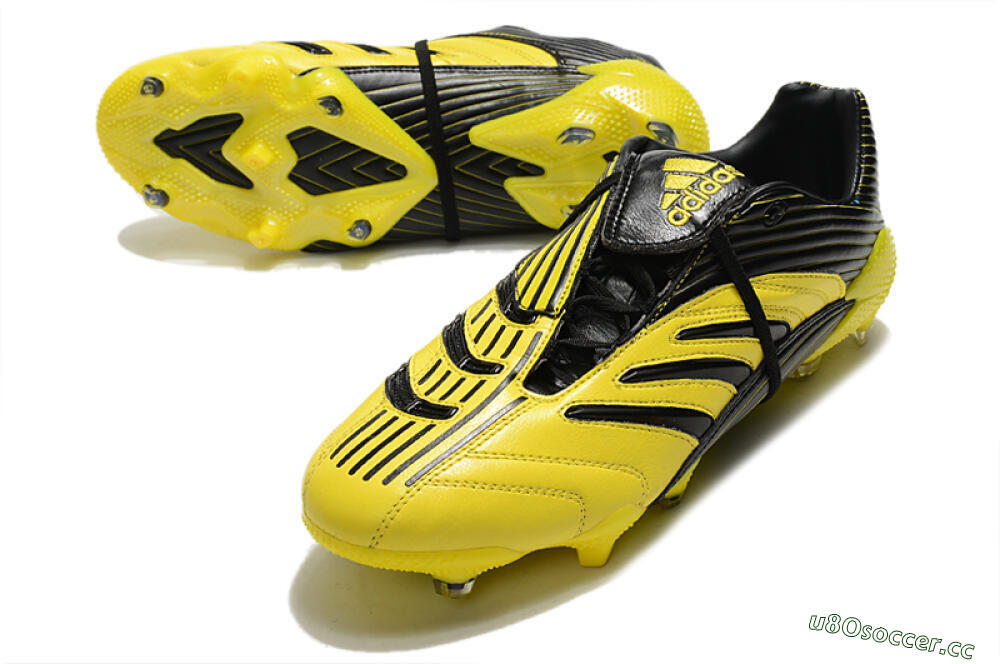 Men's Adidas Predator Absolute 20 FG Firm Ground Low-Tops Football Boots - Yellow/Black 3
