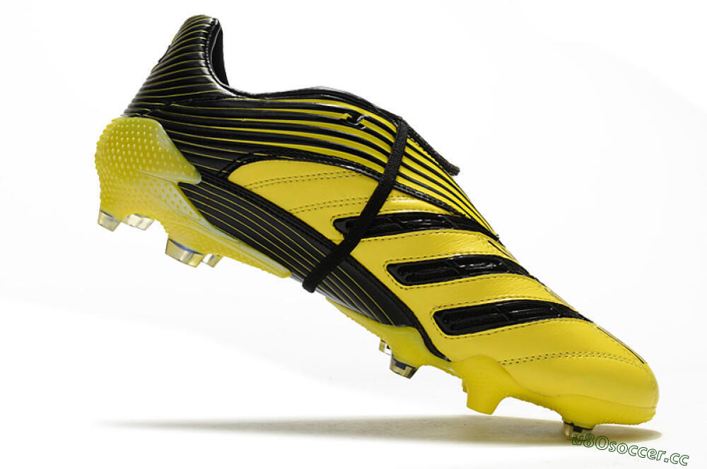 Men's Adidas Predator Absolute 20 FG Firm Ground Low-Tops Football Boots - Yellow/Black 4