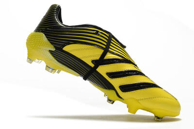 Men's Adidas Predator Absolute 20 FG Firm Ground Low-Tops Football Boots - Yellow/Black