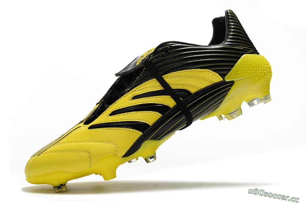 Men's Adidas Predator Absolute 20 FG Firm Ground Low-Tops Football Boots - Yellow/Black 5