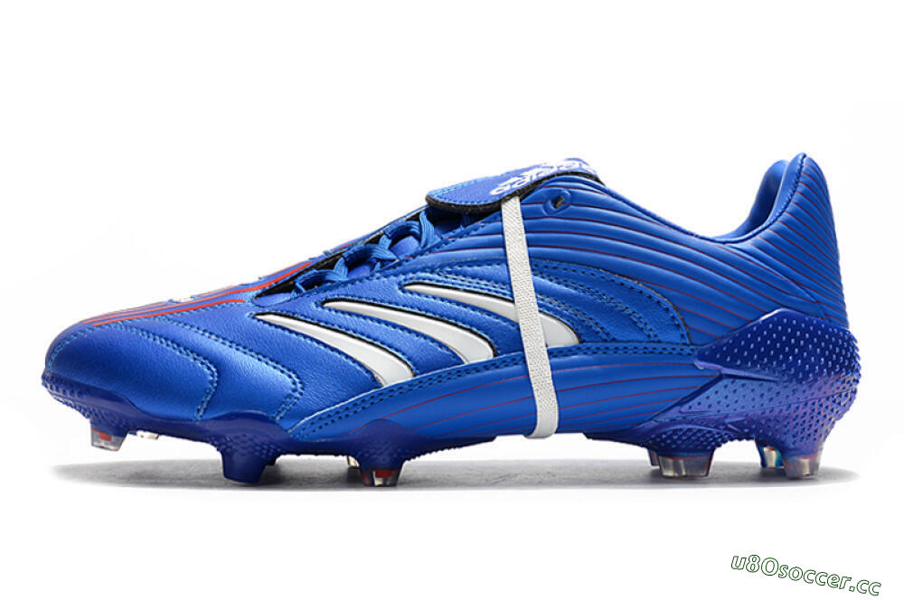 Men's Adidas Predator Absolute 20 FG Firm Ground Low-Tops Football Boots - Blue/White 0