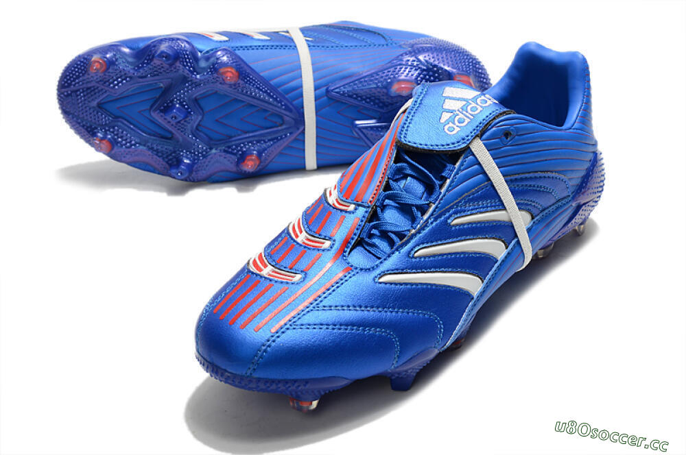 Men's Adidas Predator Absolute 20 FG Firm Ground Low-Tops Football Boots - Blue/White 3