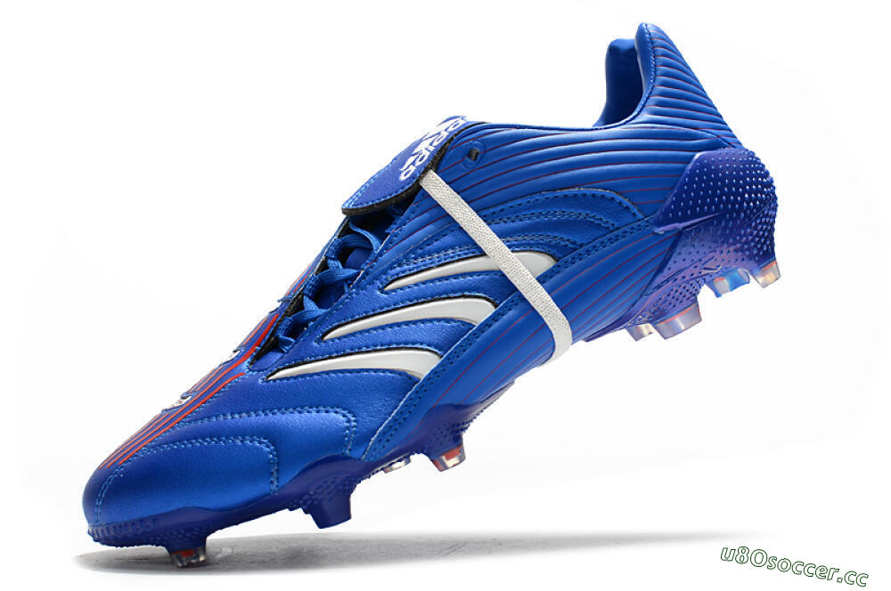 Men's Adidas Predator Absolute 20 FG Firm Ground Low-Tops Football Boots - Blue/White 5