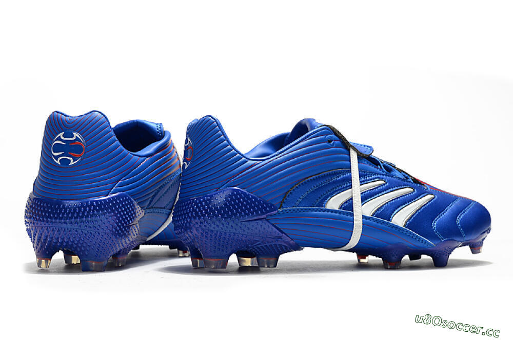 Men's Adidas Predator Absolute 20 FG Firm Ground Low-Tops Football Boots - Blue/White 6