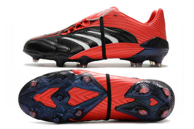 Men's Adidas Predator Absolute 20 FG Firm Ground Low-Tops Football Boots - Black/Red/White