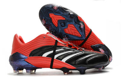 Men's Adidas Predator Absolute 20 FG Firm Ground Low-Tops Football Boots - Black/Red/White