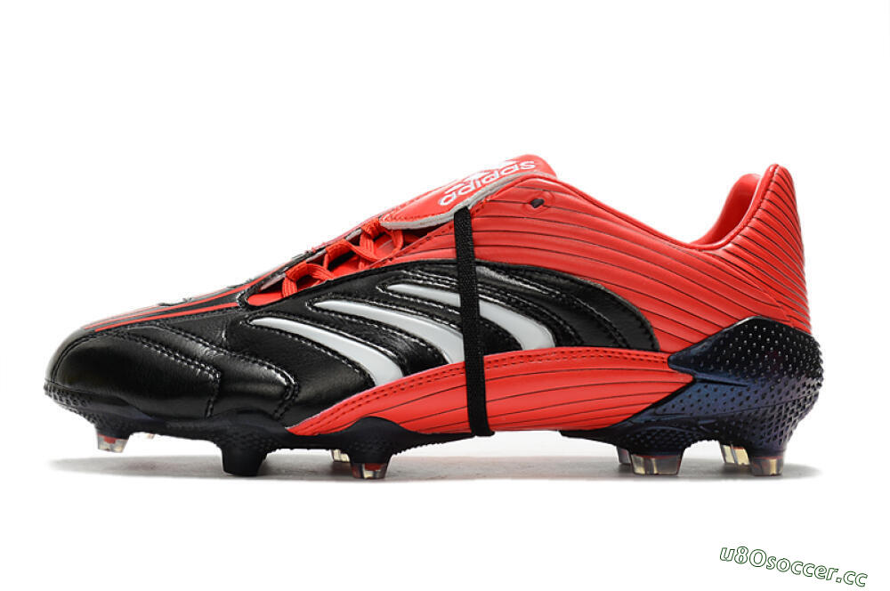 Men's Adidas Predator Absolute 20 FG Firm Ground Low-Tops Football Boots - Black/Red/White 0