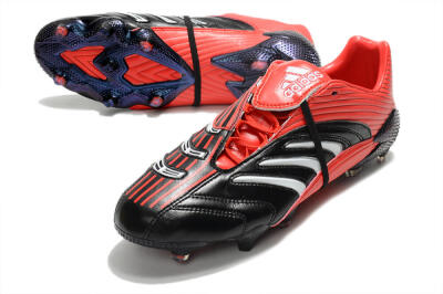 Men's Adidas Predator Absolute 20 FG Firm Ground Low-Tops Football Boots - Black/Red/White