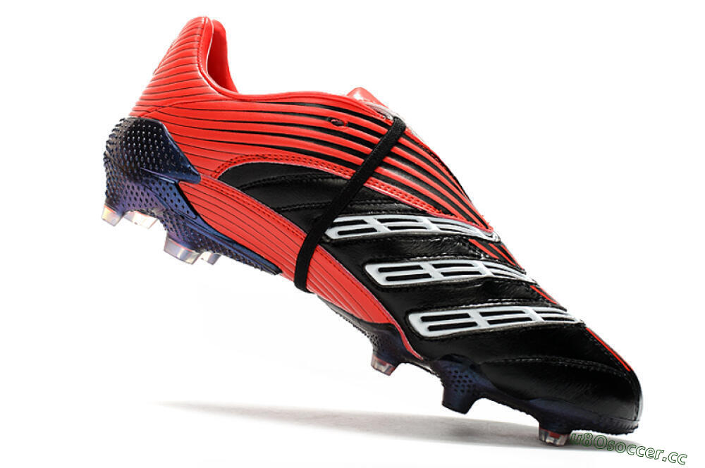 Men's Adidas Predator Absolute 20 FG Firm Ground Low-Tops Football Boots - Black/Red/White 4