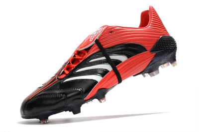 Men's Adidas Predator Absolute 20 FG Firm Ground Low-Tops Football Boots - Black/Red/White