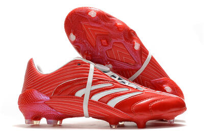 Men's Adidas Predator Absolute 20 FG Firm Ground Low-Tops Football Boots - Red/White