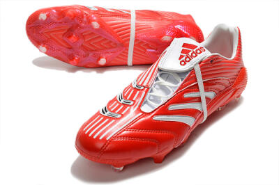 Men's Adidas Predator Absolute 20 FG Firm Ground Low-Tops Football Boots - Red/White