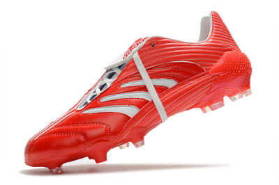 Men's Adidas Predator Absolute 20 FG Firm Ground Low-Tops Football Boots - Red/White