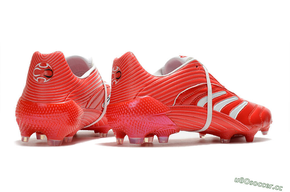 Men's Adidas Predator Absolute 20 FG Firm Ground Low-Tops Football Boots - Red/White 6