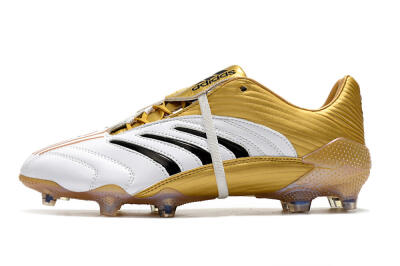 Men's Adidas Predator Absolute 20 FG Firm Ground Low-Tops Football Boots - White/Gold/Black