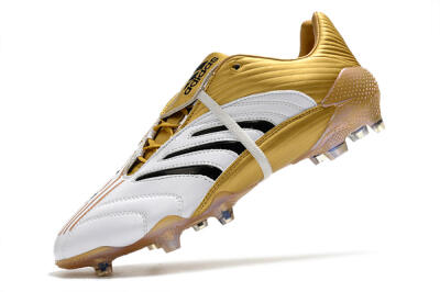 Men's Adidas Predator Absolute 20 FG Firm Ground Low-Tops Football Boots - White/Gold/Black