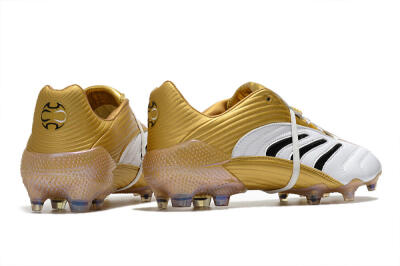 Men's Adidas Predator Absolute 20 FG Firm Ground Low-Tops Football Boots - White/Gold/Black