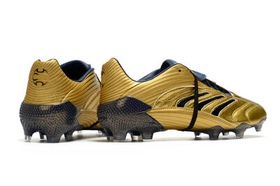 Men's Adidas Predator Absolute 20 FG Firm Ground Low-Tops Football Boots - Gold/Black/Blue