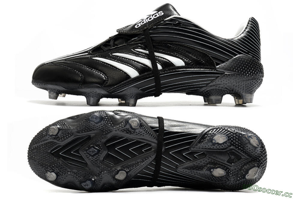 Men's Adidas Predator Absolute 20 FG Firm Ground Low-Tops Football Boots - Black/White 1