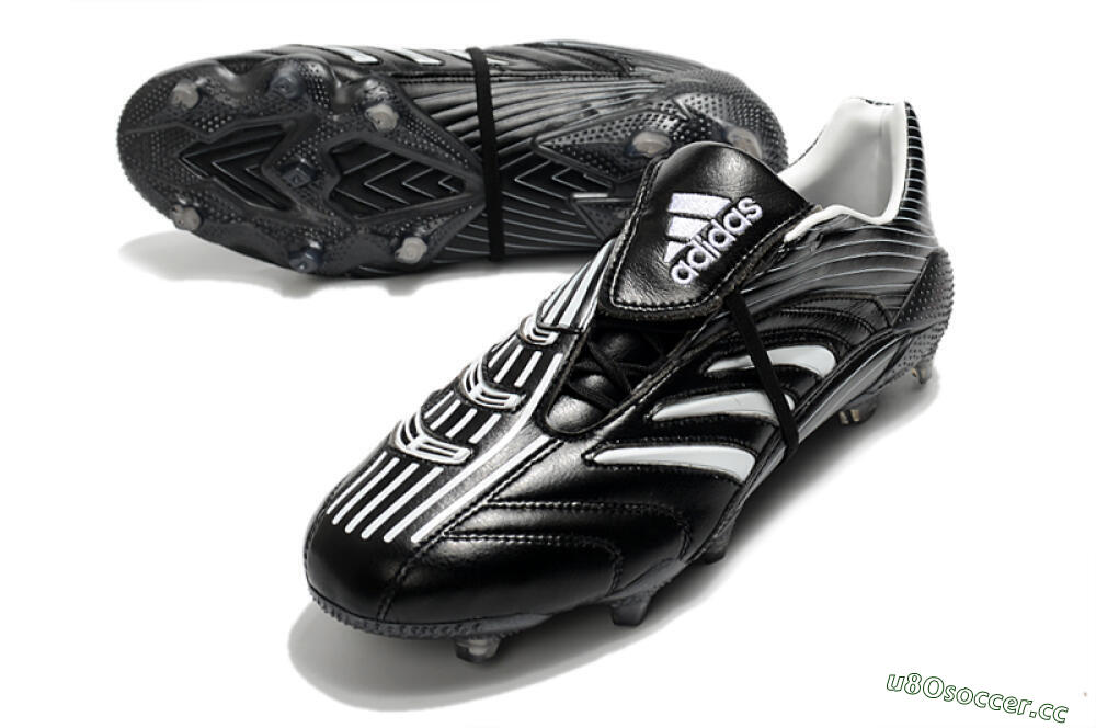 Men's Adidas Predator Absolute 20 FG Firm Ground Low-Tops Football Boots - Black/White 3