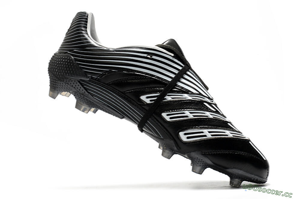 Men's Adidas Predator Absolute 20 FG Firm Ground Low-Tops Football Boots - Black/White 4