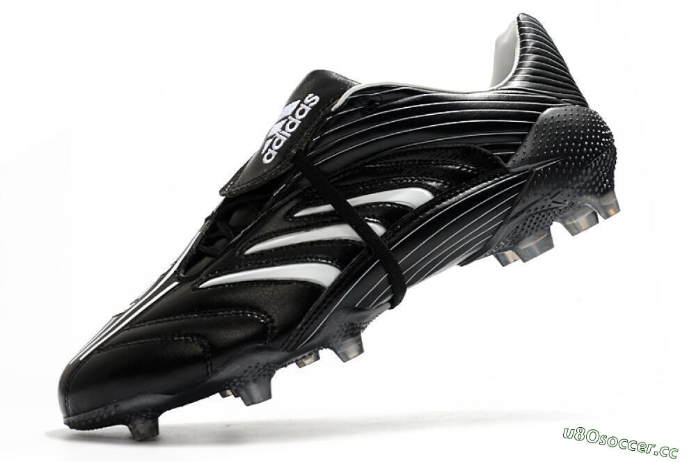 Men's Adidas Predator Absolute 20 FG Firm Ground Low-Tops Football Boots - Black/White 5