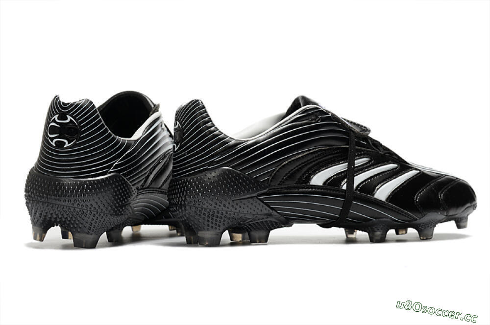 Men's Adidas Predator Absolute 20 FG Firm Ground Low-Tops Football Boots - Black/White 6