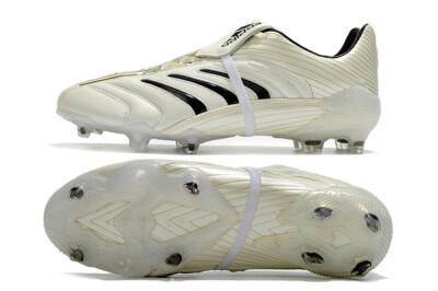 Men's Adidas Predator Absolute 20 FG Firm Ground Low-Tops Football Boots - White/Black